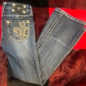 Girls size 7 boot cut miss me jeans